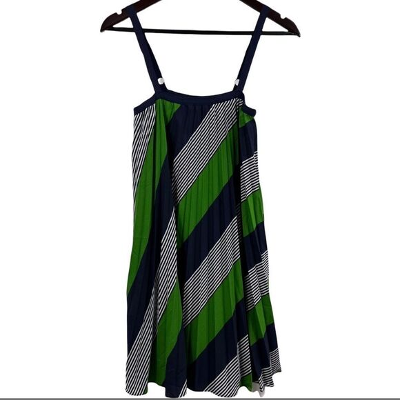 Thakoon for Target Trapeze Dress Sz 7 Green and Navy - Picture 1 of 5
